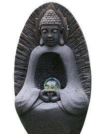 Porcellana Fontana Buddha della statua 37&quot;, grande caratteristica dell'acqua di Buddha con sfera di cristallo fornitore