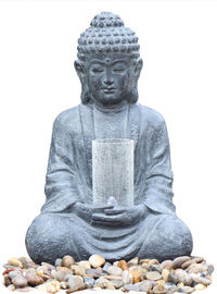 Porcellana Ciano fontana di seduta di pietra di Buddha per fontane domestiche/asiatiche fornitore