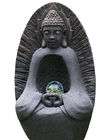 Porcellana Fontana Buddha della statua 37&quot;, grande caratteristica dell&#039;acqua di Buddha con sfera di cristallo fabbrica